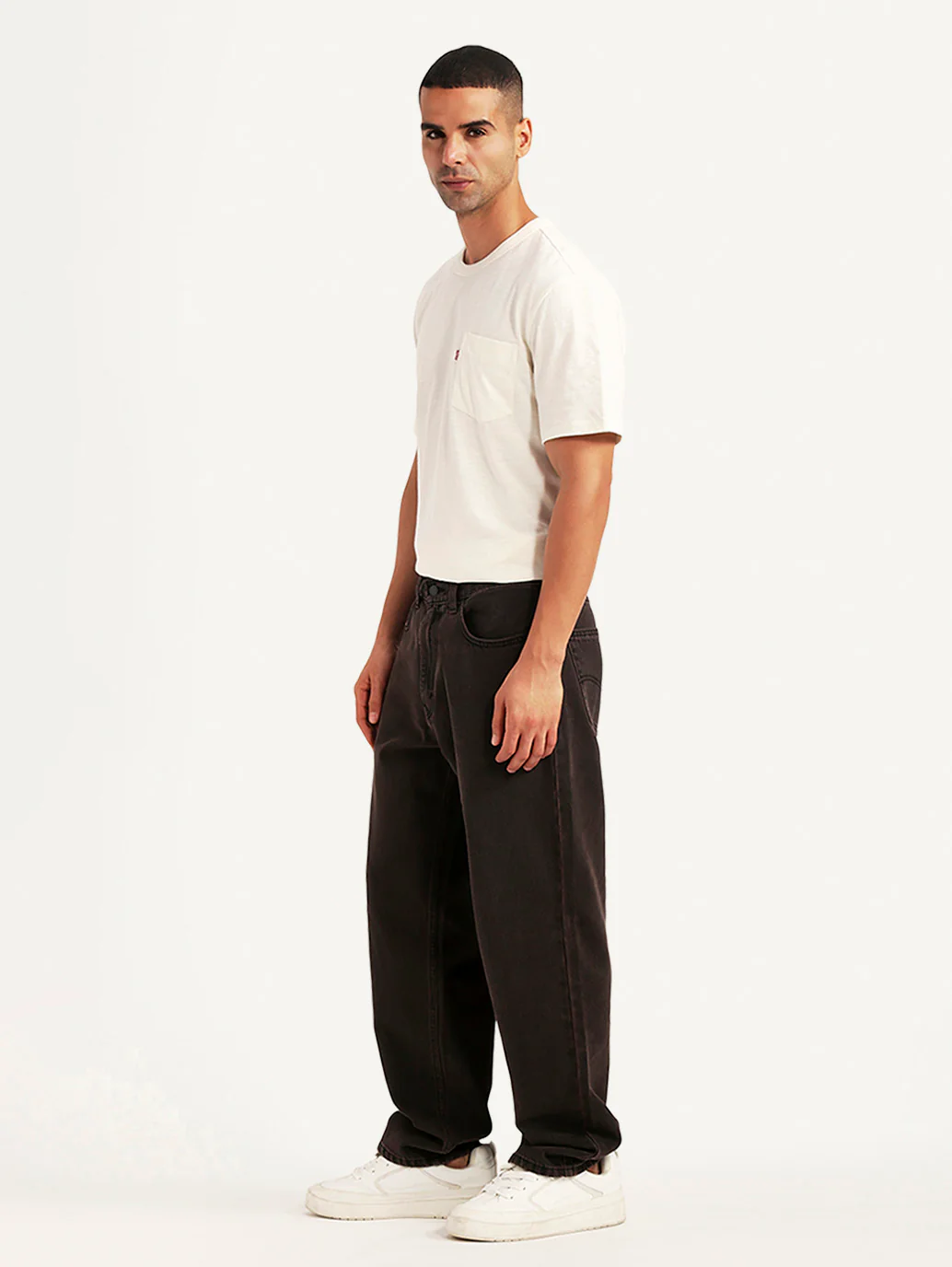 Men's Tinted 568 Brown Loose Fit Mid Rise Jeans - Image 7