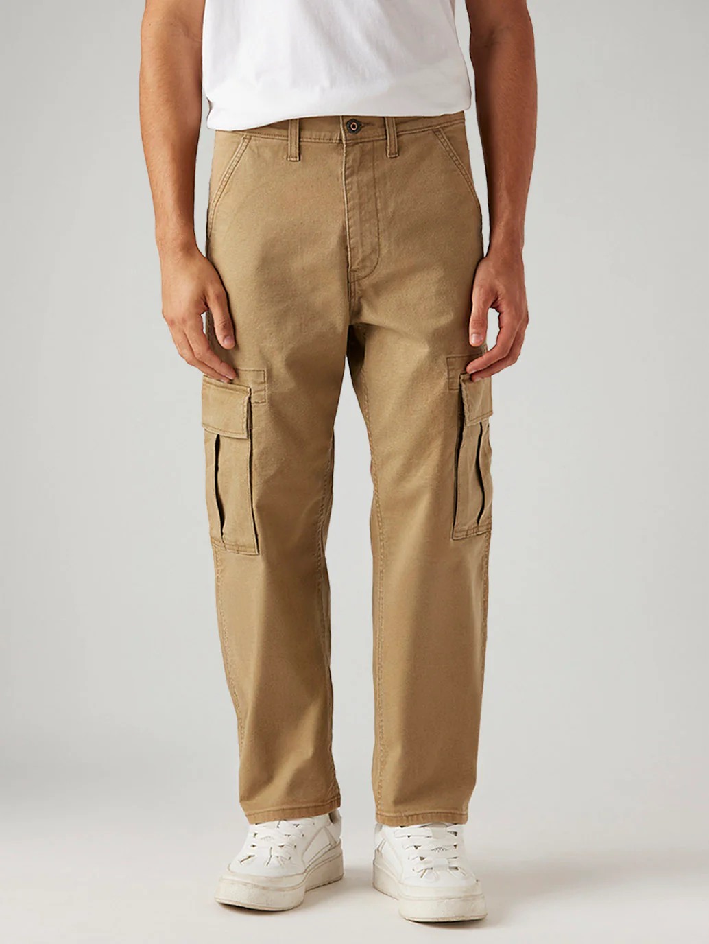 Men's 568 Brown Loose Fit Mid Rise Cargos - Image 2