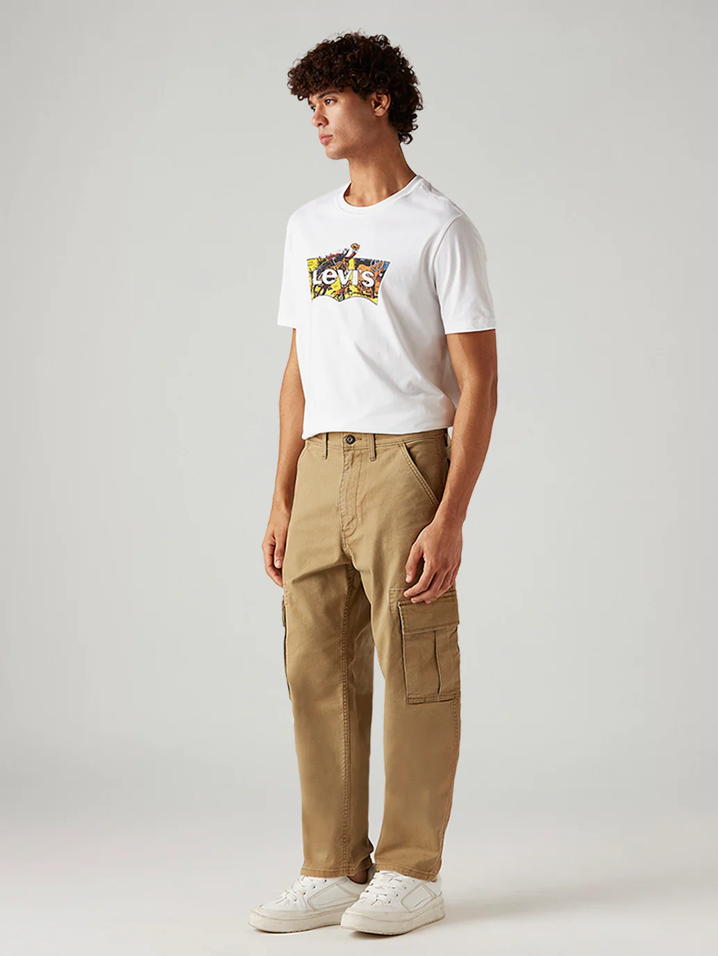 Men's 568 Brown Loose Fit Mid Rise Cargos - Image 5