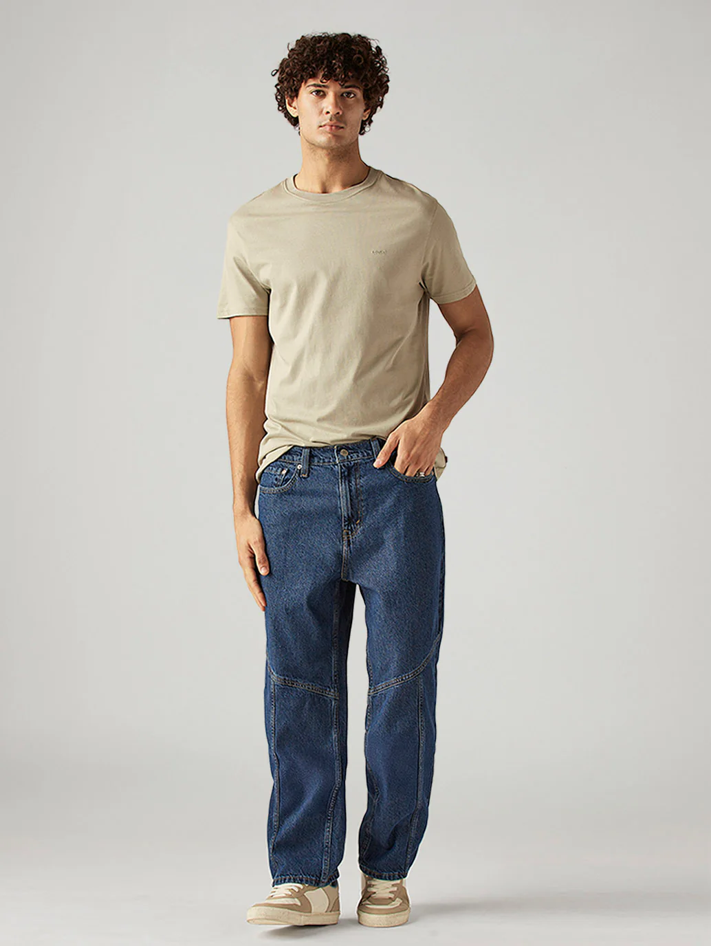 Men's 568 Dark Blue Loose Fit Mid Rise Jeans