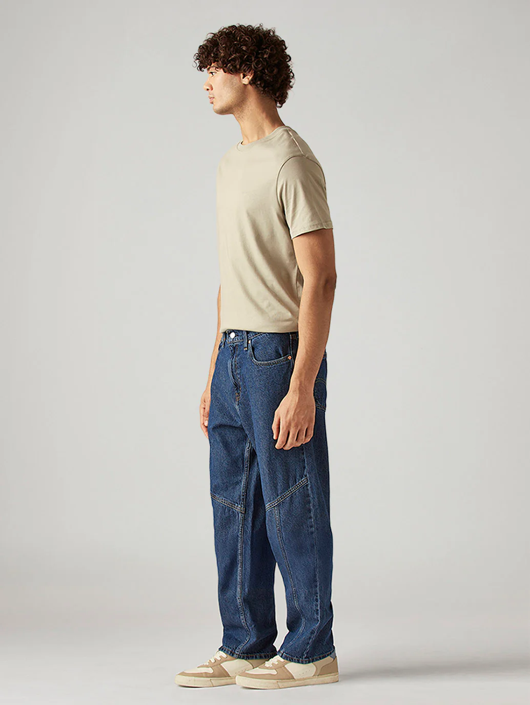 Men's 568 Dark Blue Loose Fit Mid Rise Jeans - Image 4