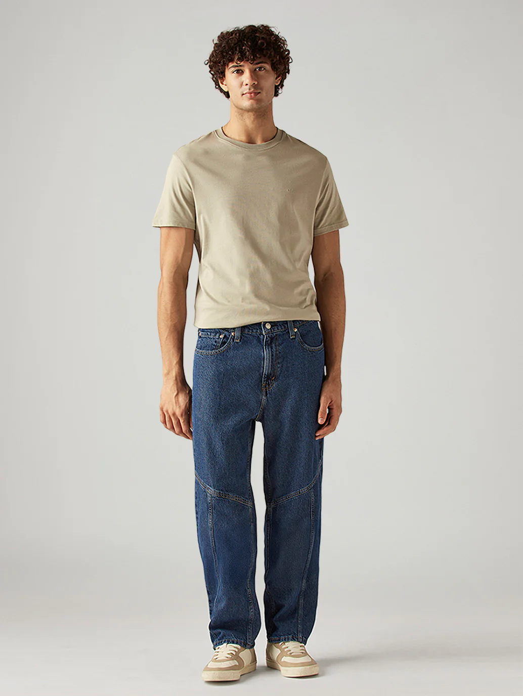 Men's 568 Dark Blue Loose Fit Mid Rise Jeans - Image 6