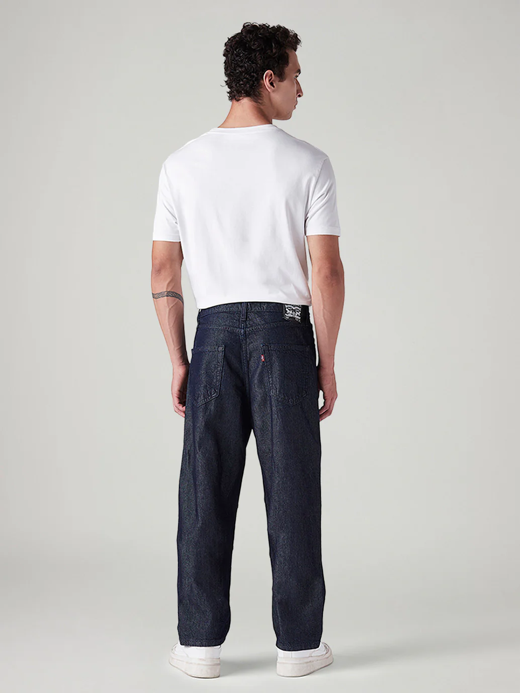 Men's 568 Dark Blue Loose Fit Mid Rise Jeans - Image 4