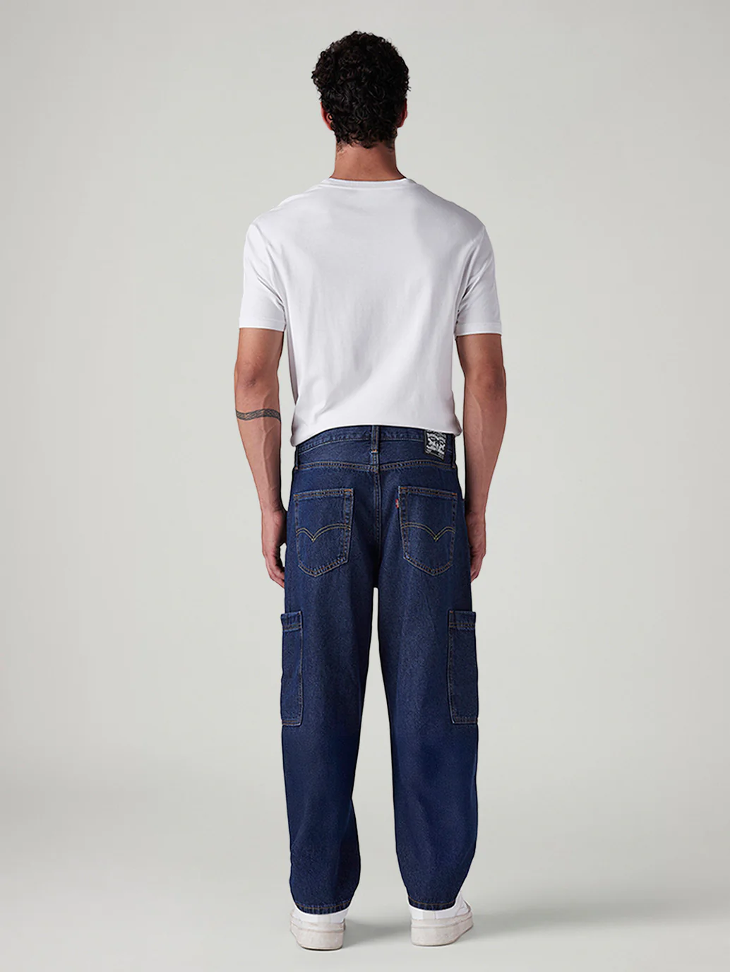 Men's 568 Dark Blue Loose Fit Mid Rise Jeans - Image 4
