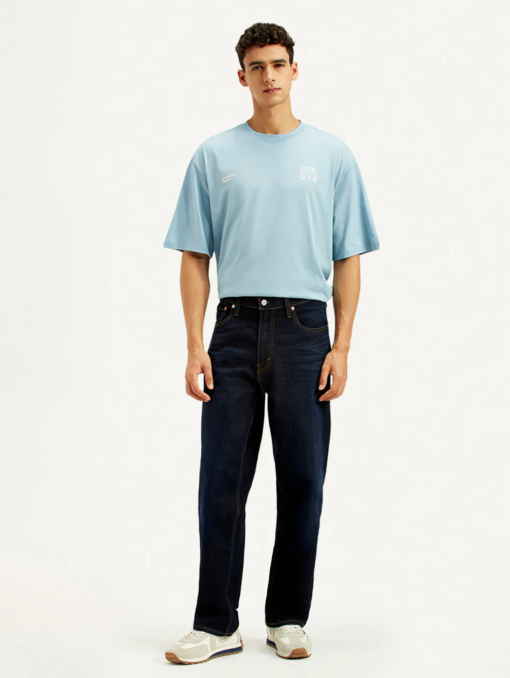 Men's 568 Dark Indigo Loose Fit Mid Rise Jeans - Image 2