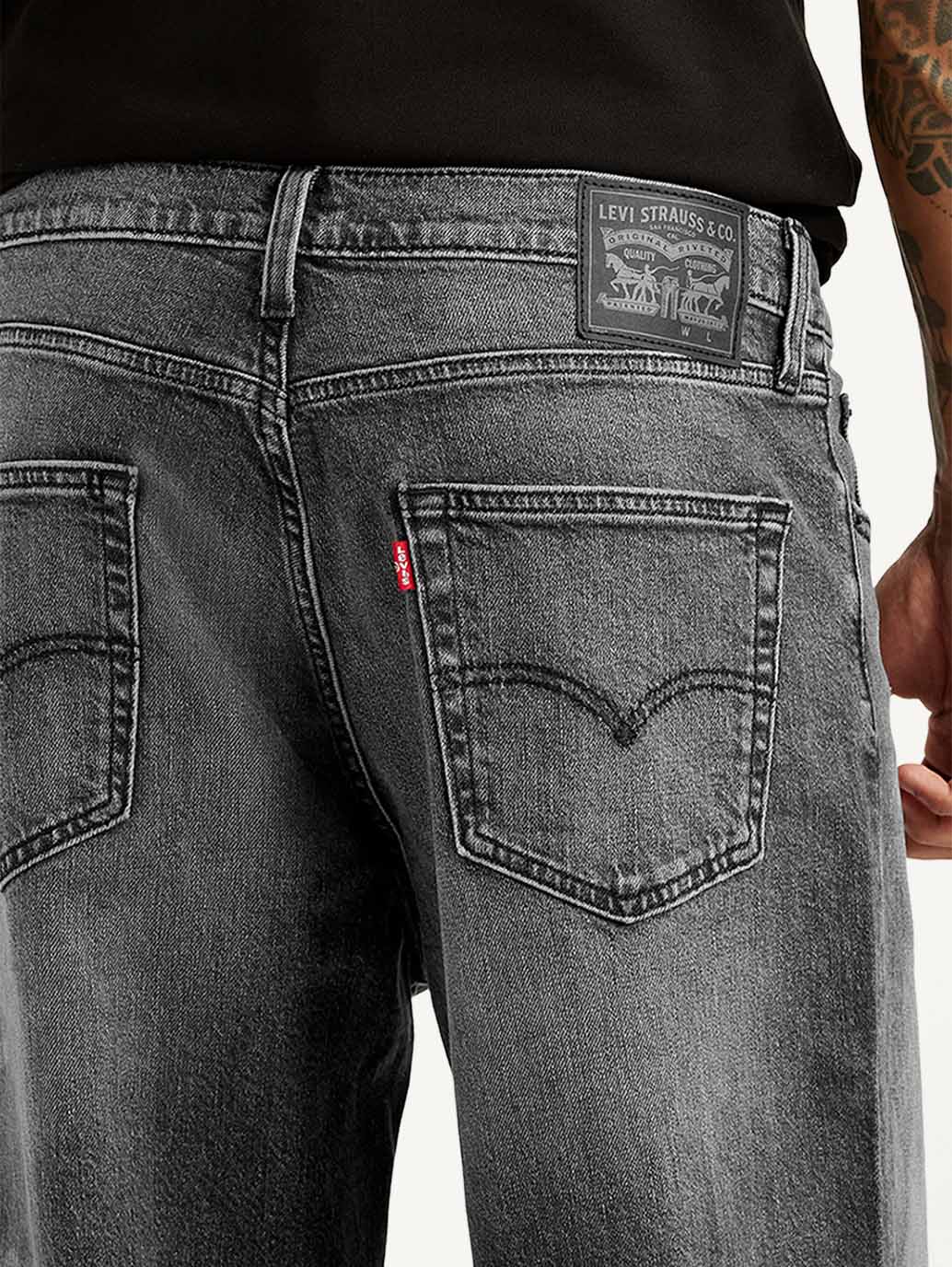 Men's 568 Grey Loose Fit Mid Rise Jeans - Image 5