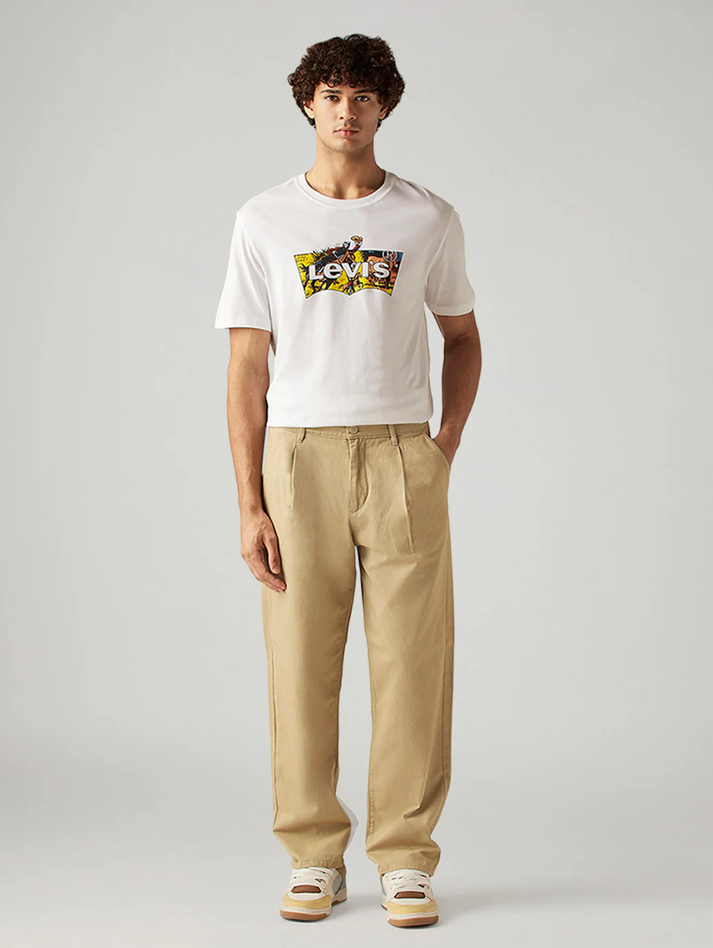 Men's 568 Khaki Loose Fit Mid Rise Chinos - Image 2