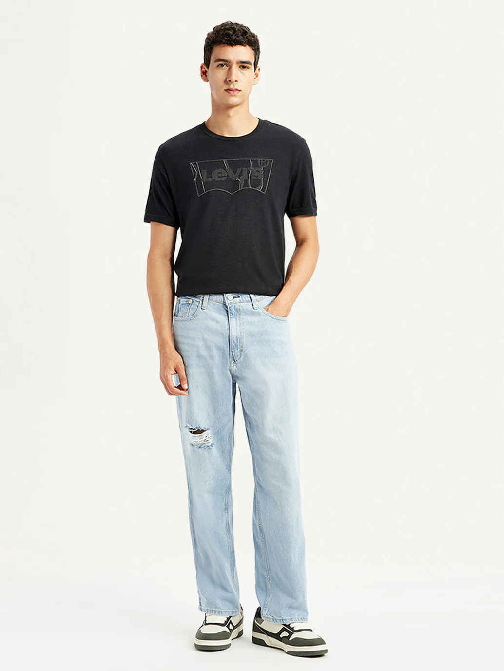 Men's 568 Light Blue Loose Fit Mid Rise Jeans - Image 2