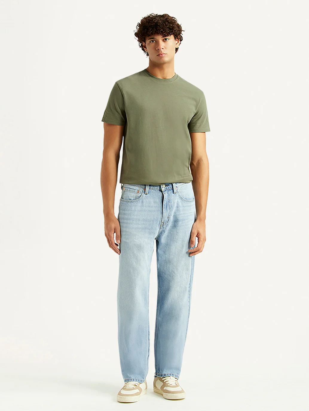Men's 568 Light Blue Loose Fit Mid Rise Jeans - Image 7