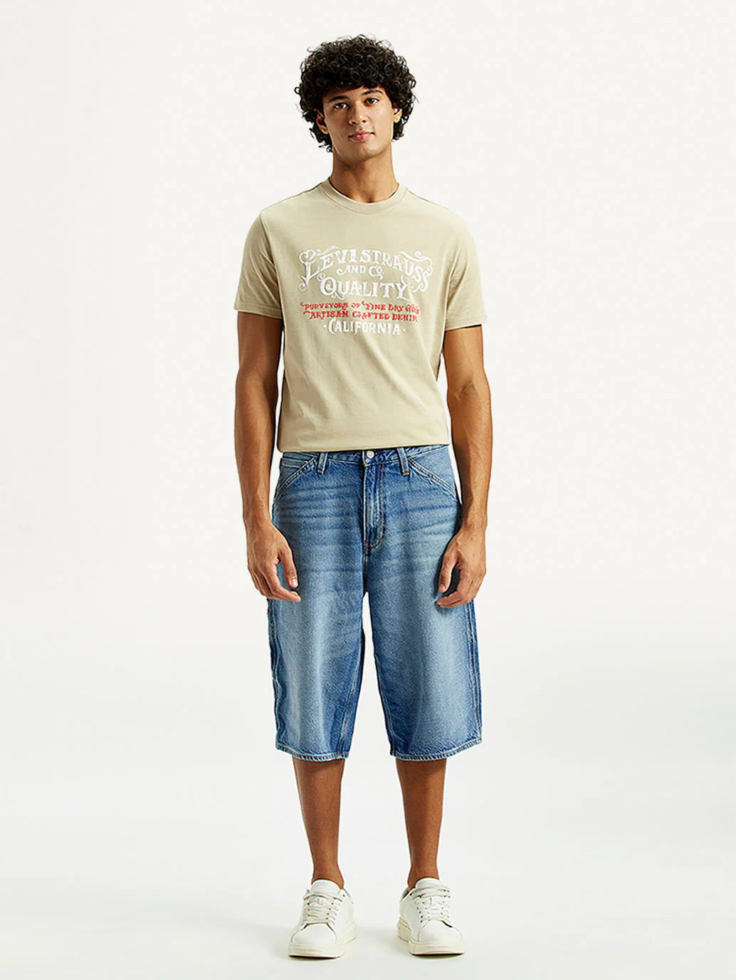 Men's 568 Light Indigo Loose Fit Mid Rise Shorts - Image 2