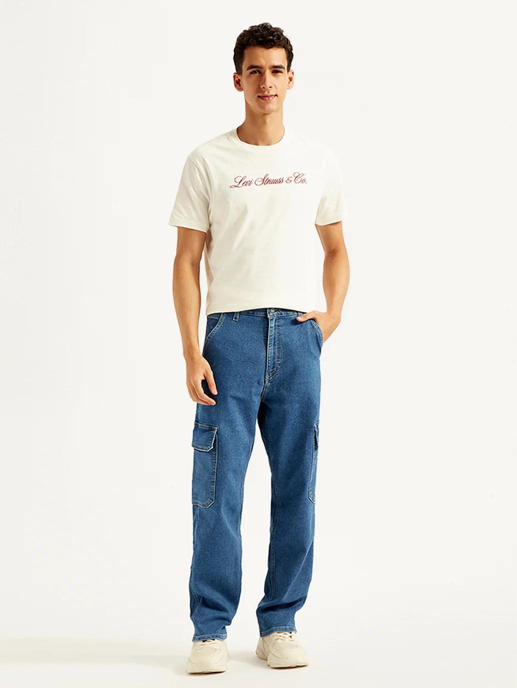 Men's 568 Blue Loose Fit Mid Rise Jeans - Image 5