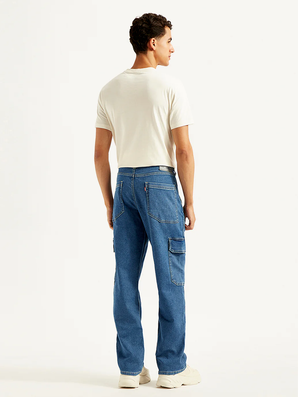 Men's 568 Blue Loose Fit Mid Rise Jeans - Image 6