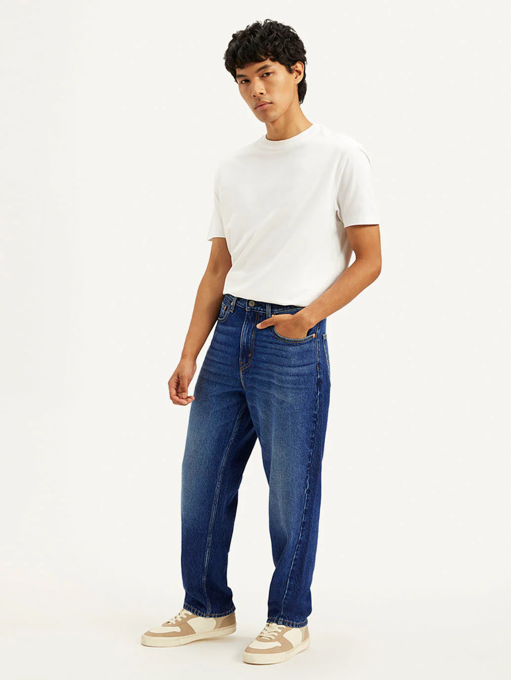 Men's 568 Blue Loose Fit Mid Rise Jeans - Image 9