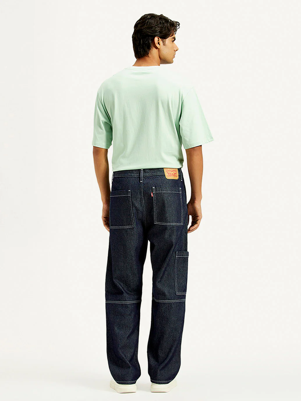 Men's 568 Dark Indigo Loose Fit Mid Rise Jeans - Image 5