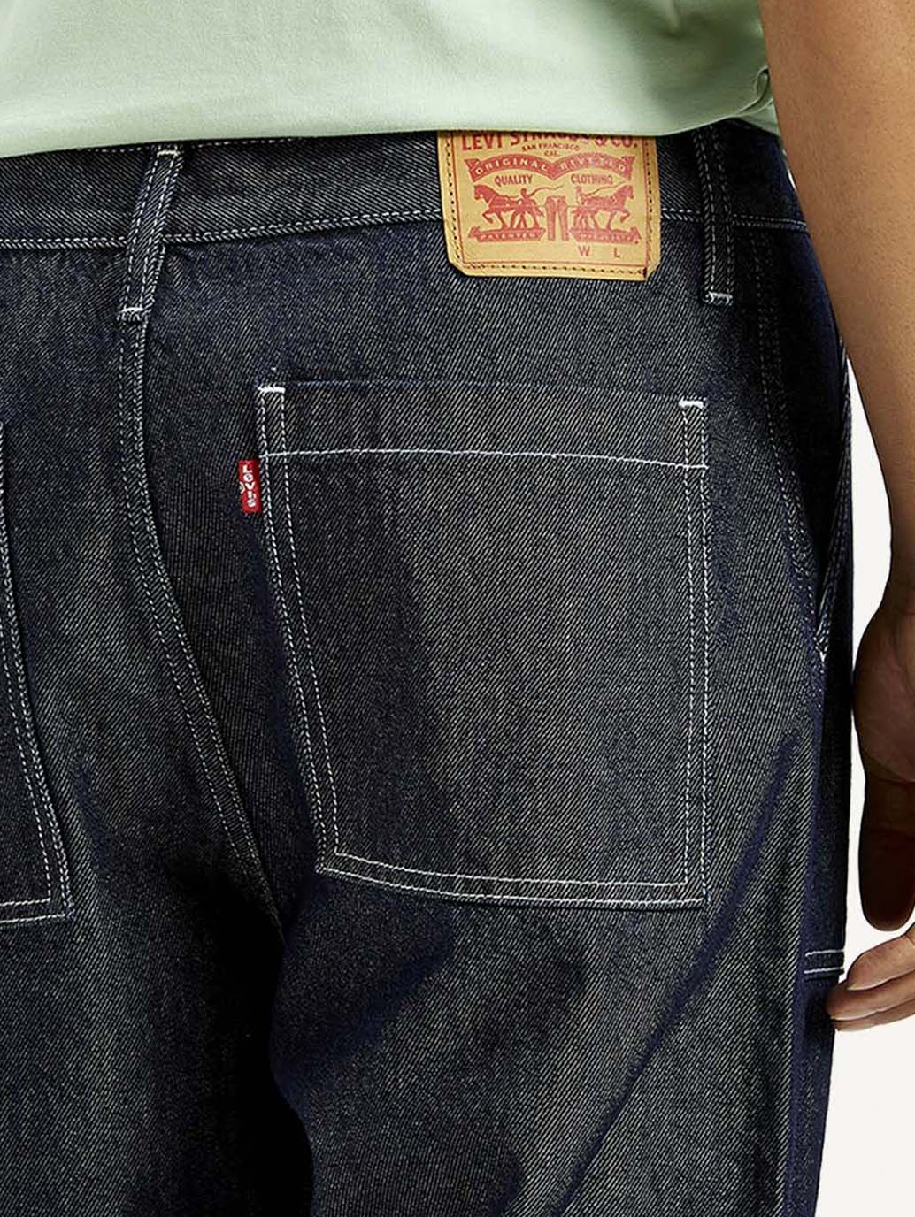 Men's 568 Dark Indigo Loose Fit Mid Rise Jeans - Image 6