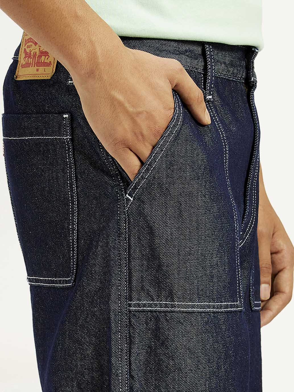 Men's 568 Dark Indigo Loose Fit Mid Rise Jeans - Image 7