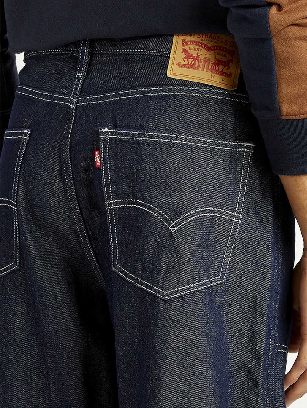 Men's 568 Dark Indigo Loose Fit Mid Rise Jeans - Image 6