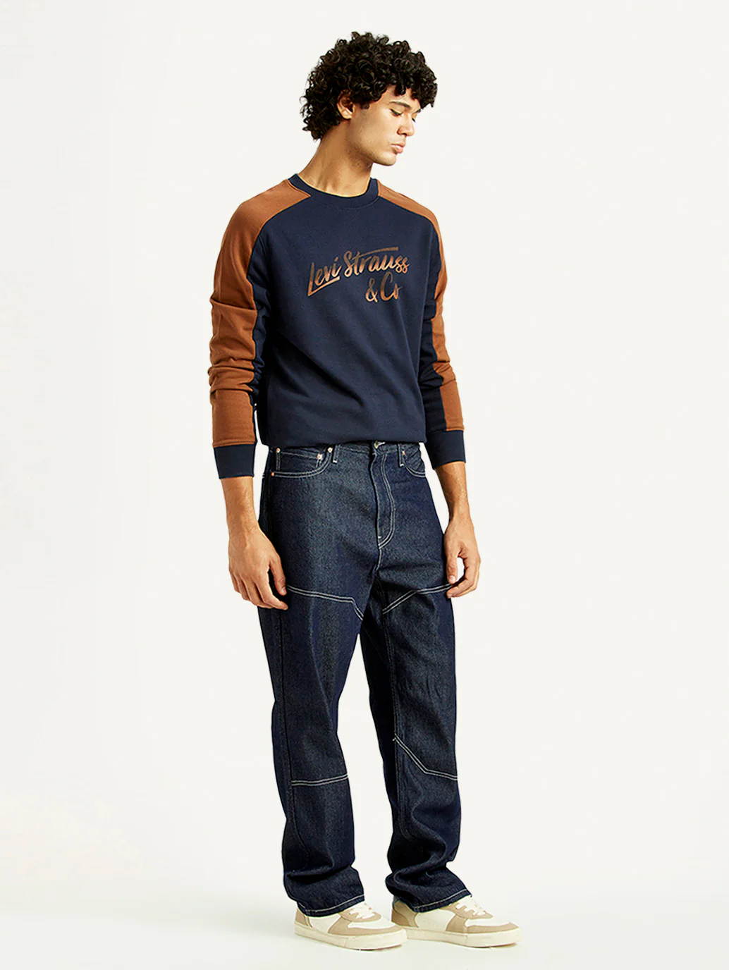 Men's 568 Dark Indigo Loose Fit Mid Rise Jeans - Image 7