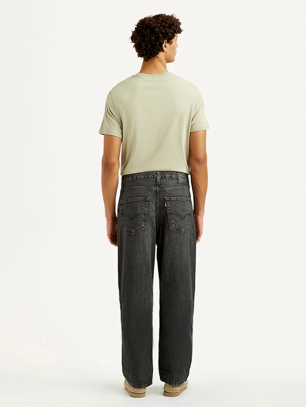 Men's 568 Black Loose Fit Mid Rise Jeans - Image 3