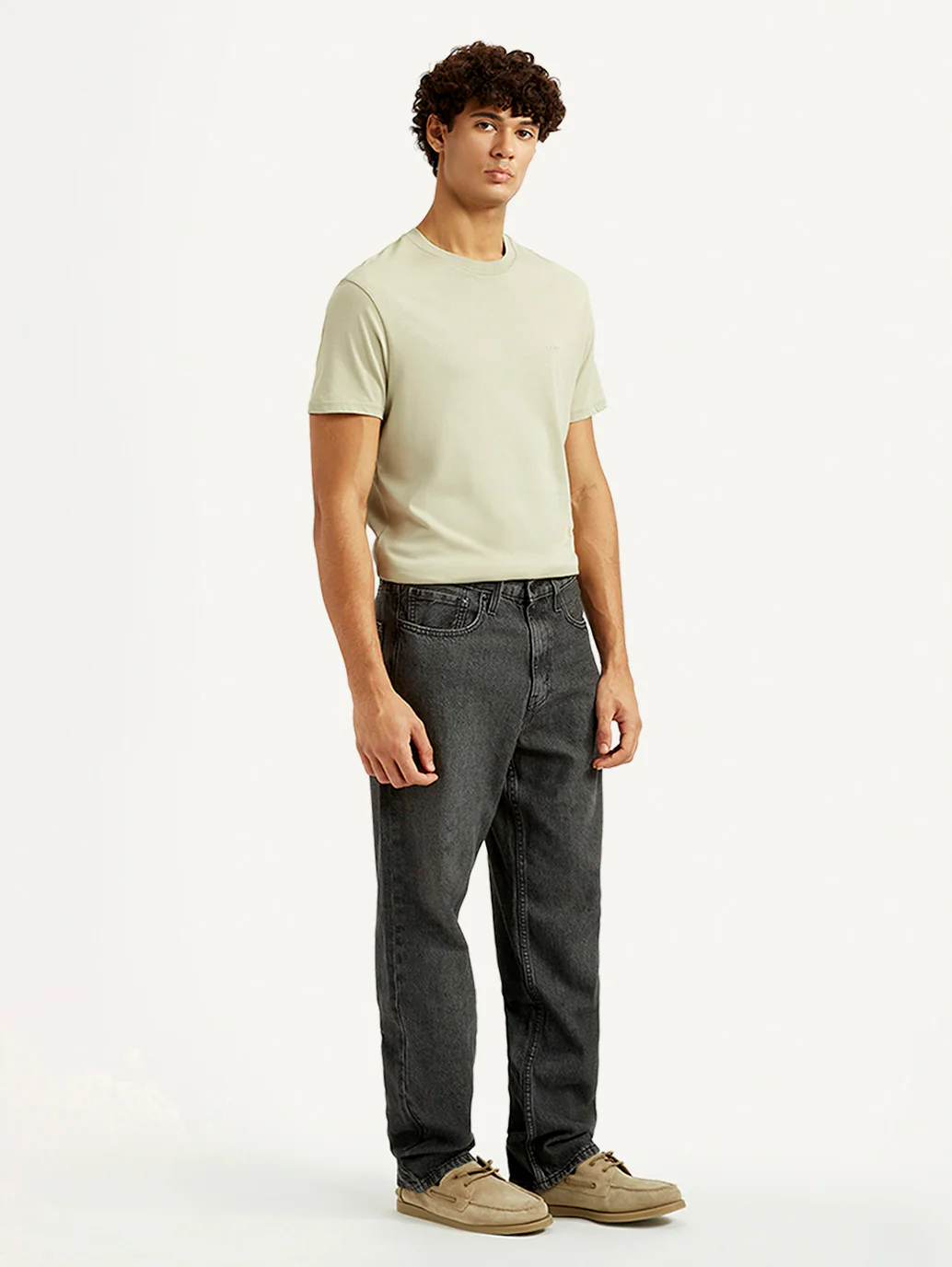 Men's 568 Black Loose Fit Mid Rise Jeans - Image 6