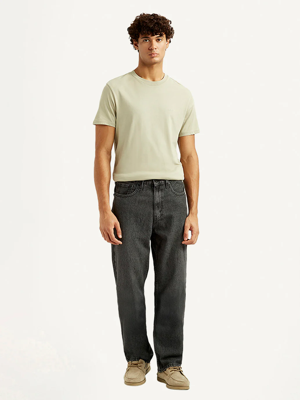 Men's 568 Black Loose Fit Mid Rise Jeans - Image 7