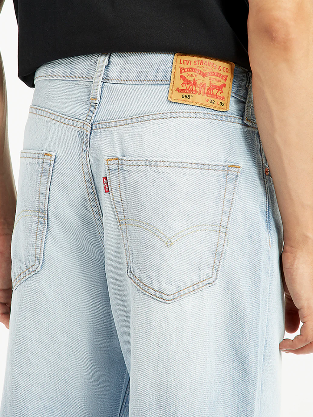 Men's 568 Light Indigo Loose Fit Mid Rise Jeans - Image 5