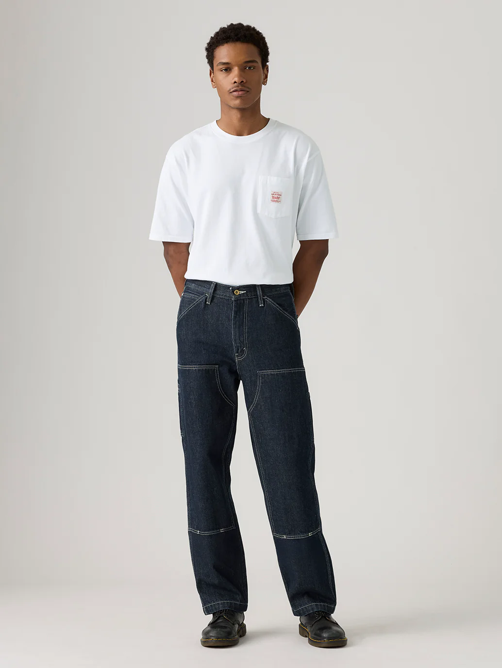 Men's 568 Dark Indigo Loose Fit Mid Rise Jeans