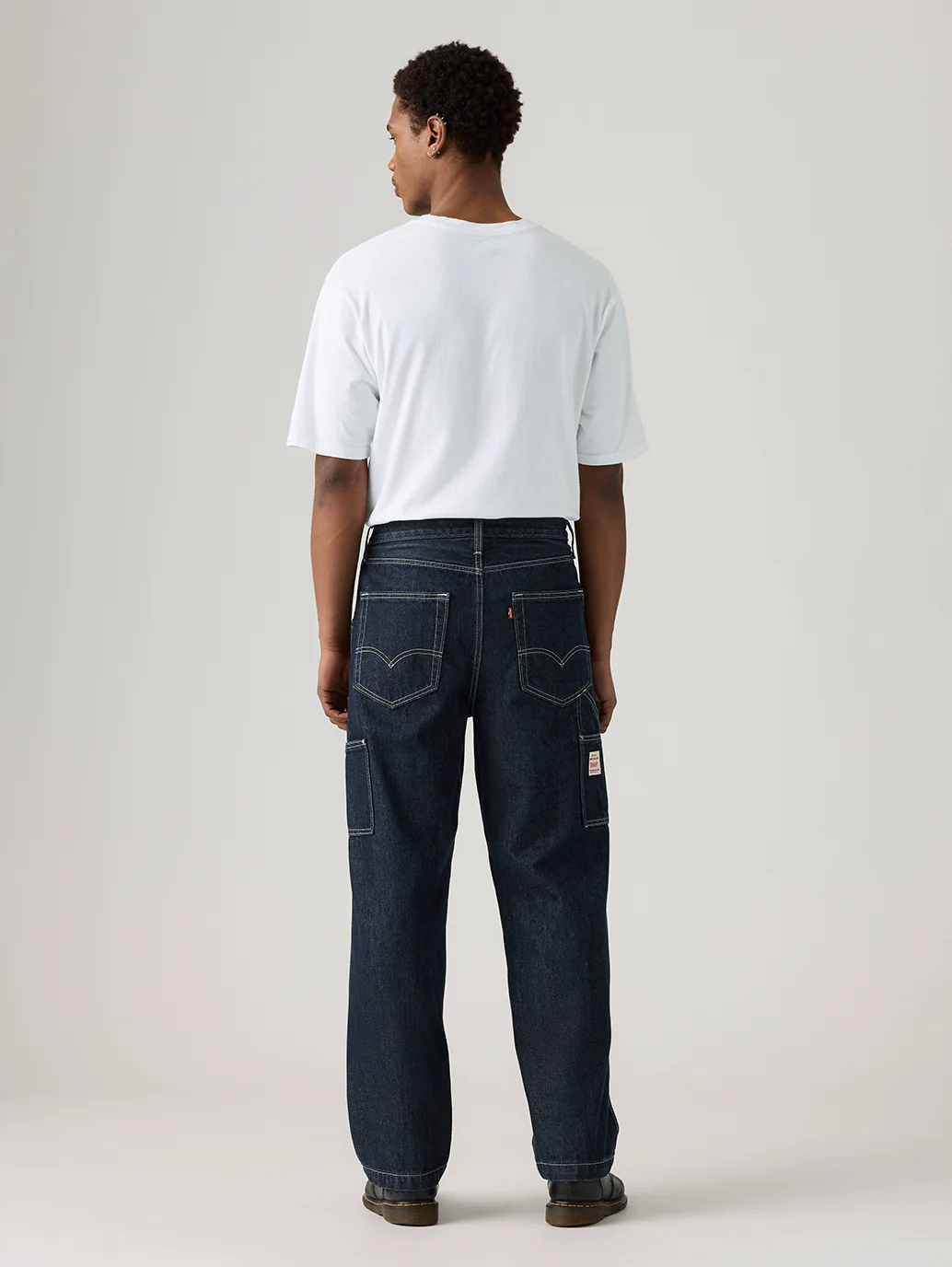 Men's 568 Dark Indigo Loose Fit Mid Rise Jeans - Image 2