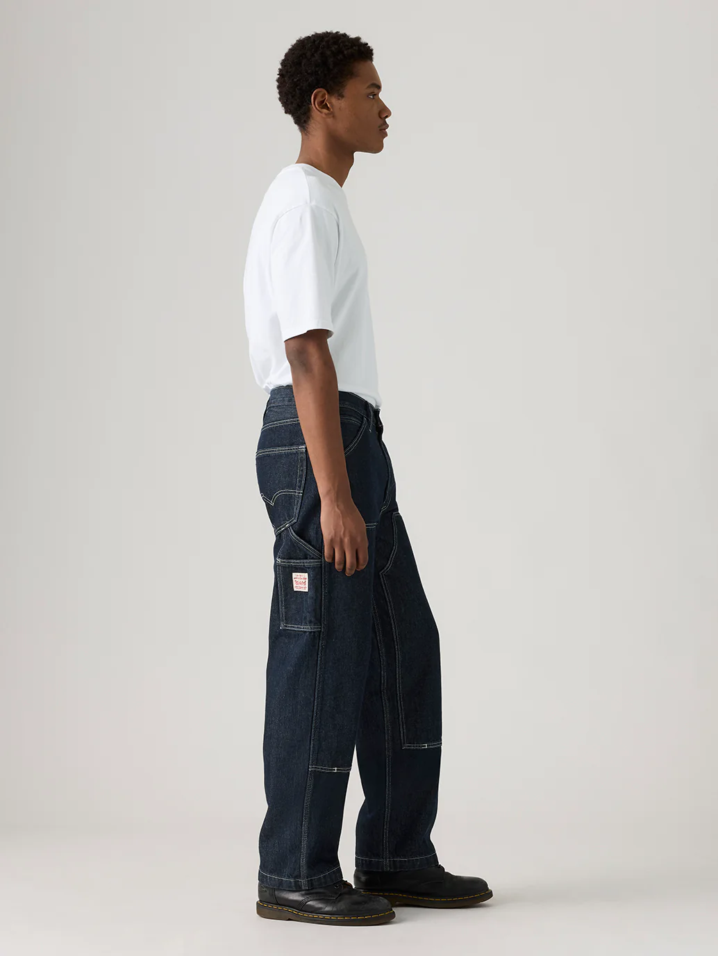 Men's 568 Dark Indigo Loose Fit Mid Rise Jeans - Image 3
