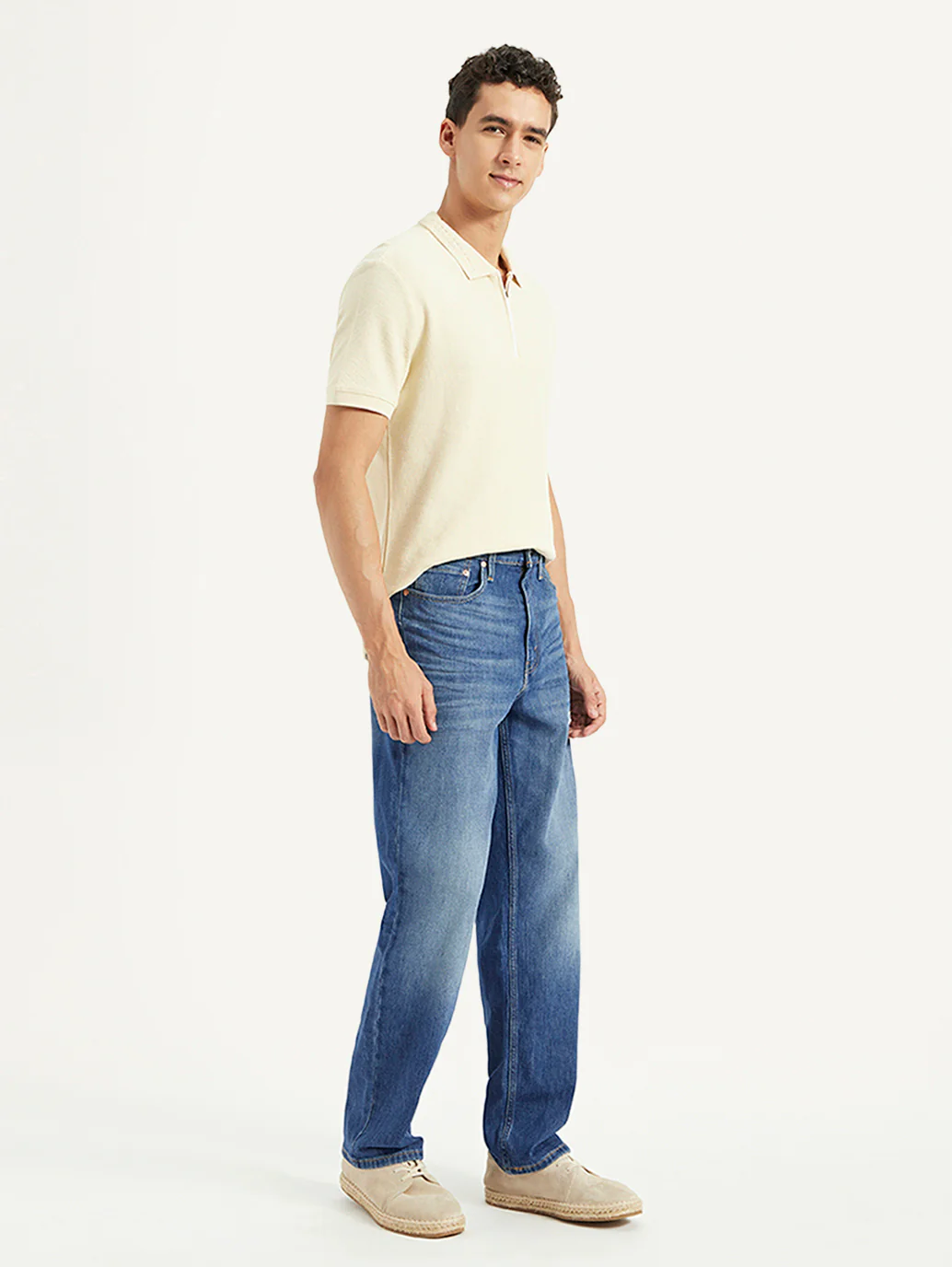 Men's 568 Blue Loose Fit Mid Rise Jeans - Image 5