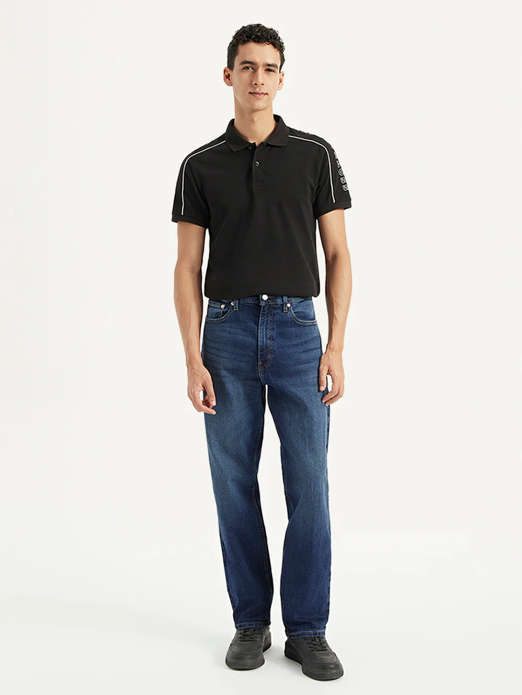 Men's 568 Blue Loose Fit Mid Rise Jeans - Image 3