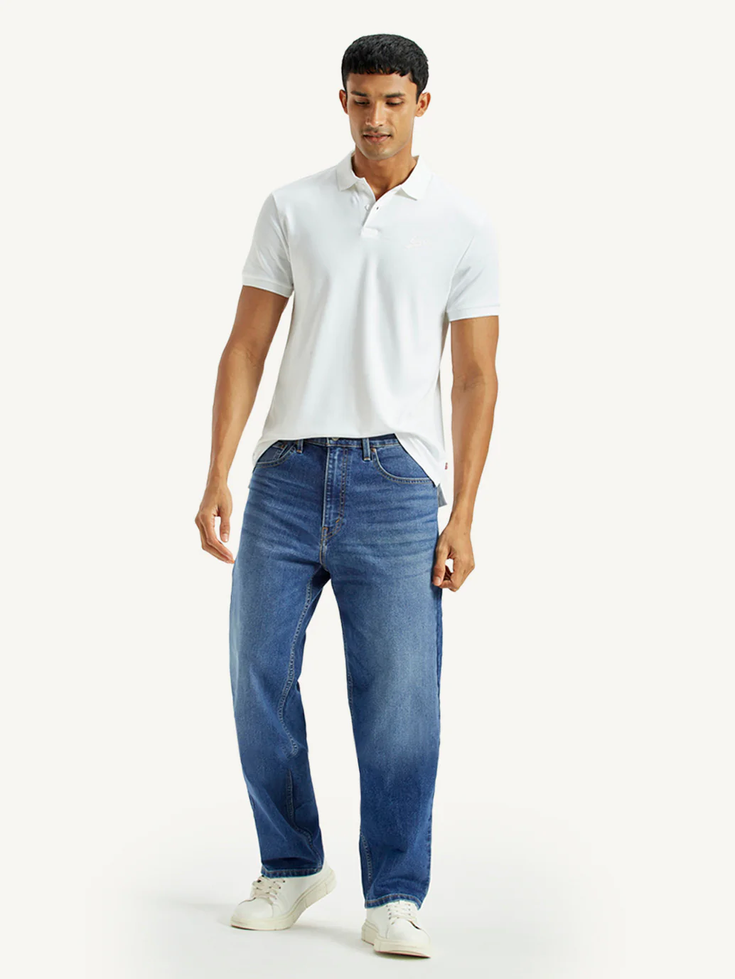 Men's 568 Indigo Loose Fit Mid Rise Jeans - Image 7