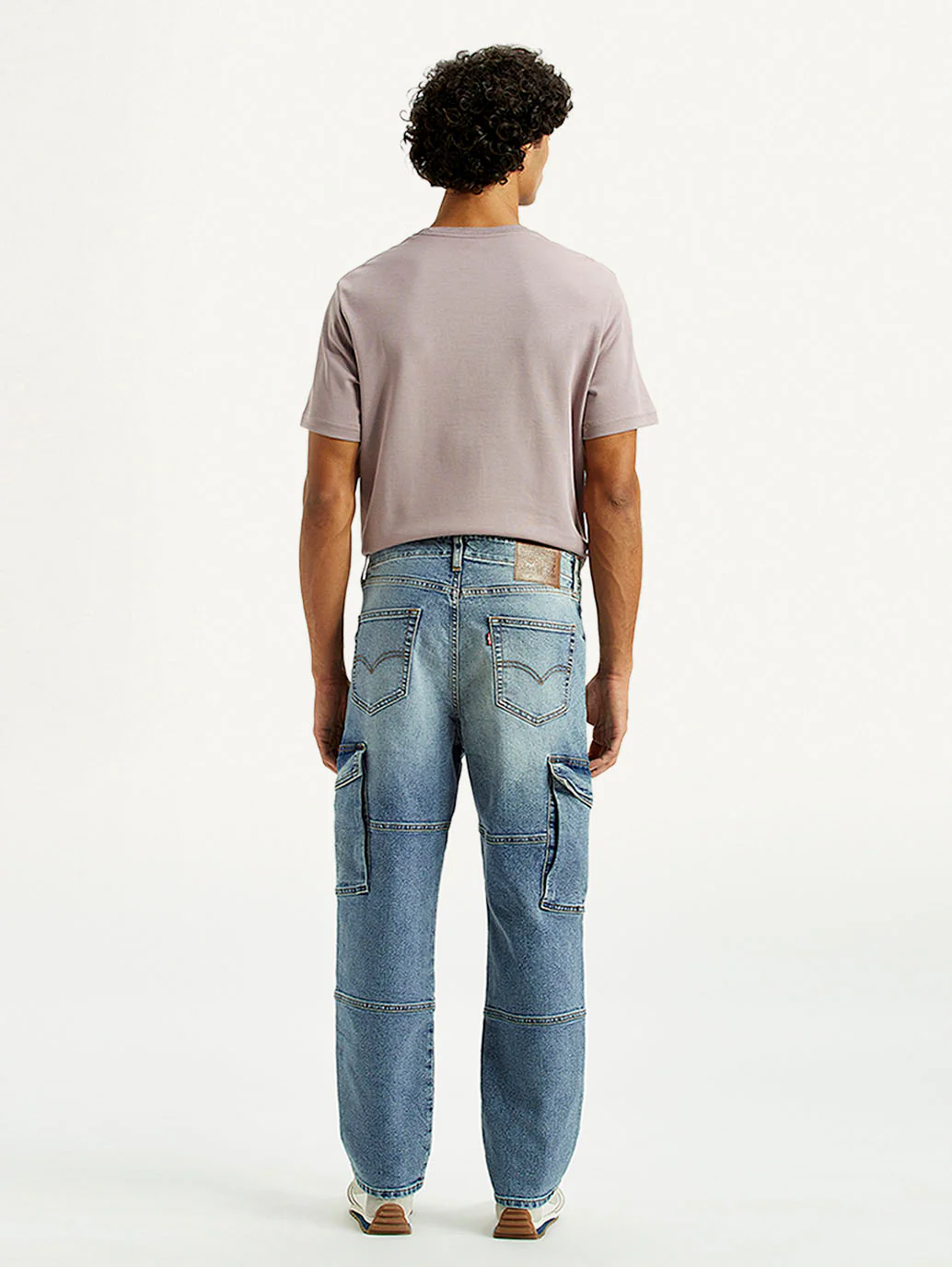 Men's 568 Mid Indigo Loose Fit Mid Rise Cargo Jeans - Image 5
