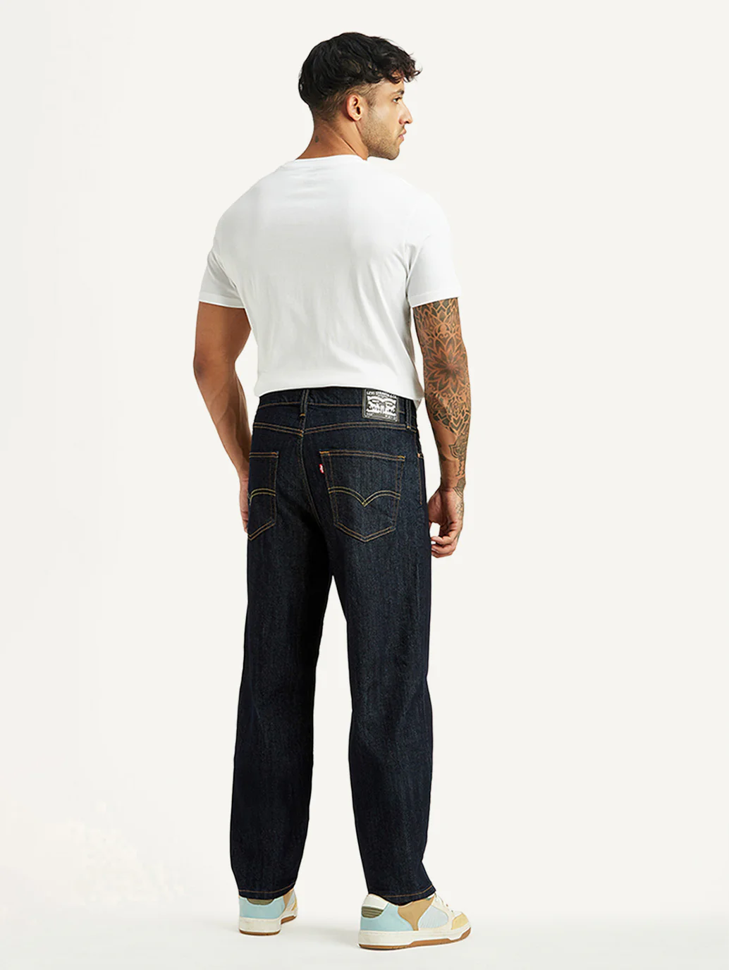 Men's 568 Navy Loose Fit Mid Rise Jeans - Image 3