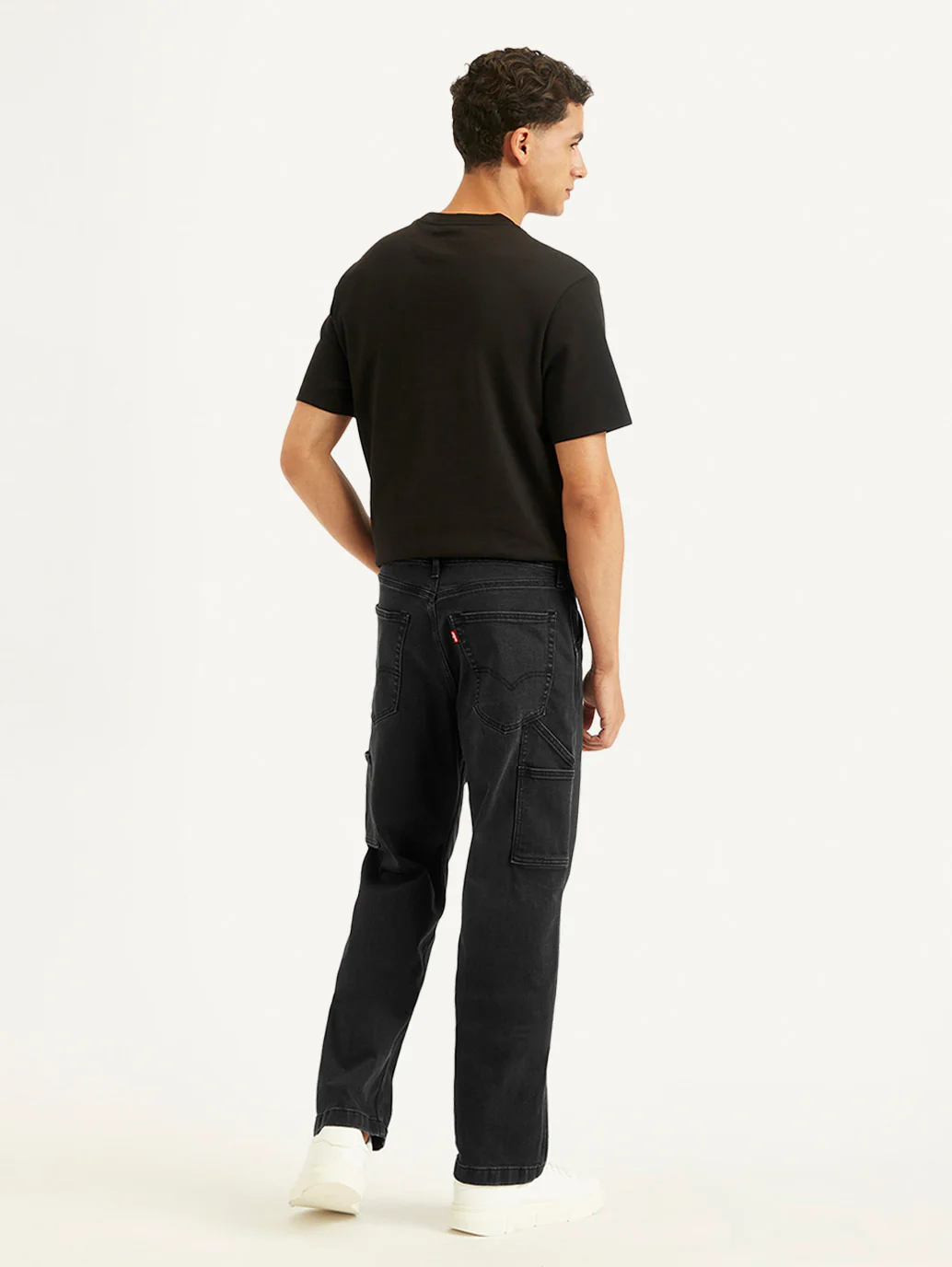 Men's 568 Black Loose Fit Mid Rise Jeans - Image 5