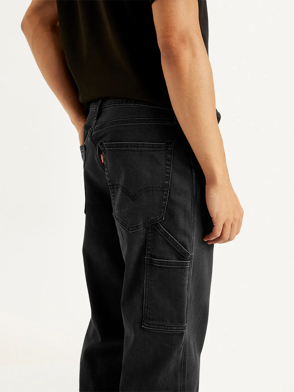 Men's 568 Black Loose Fit Mid Rise Jeans - Image 8