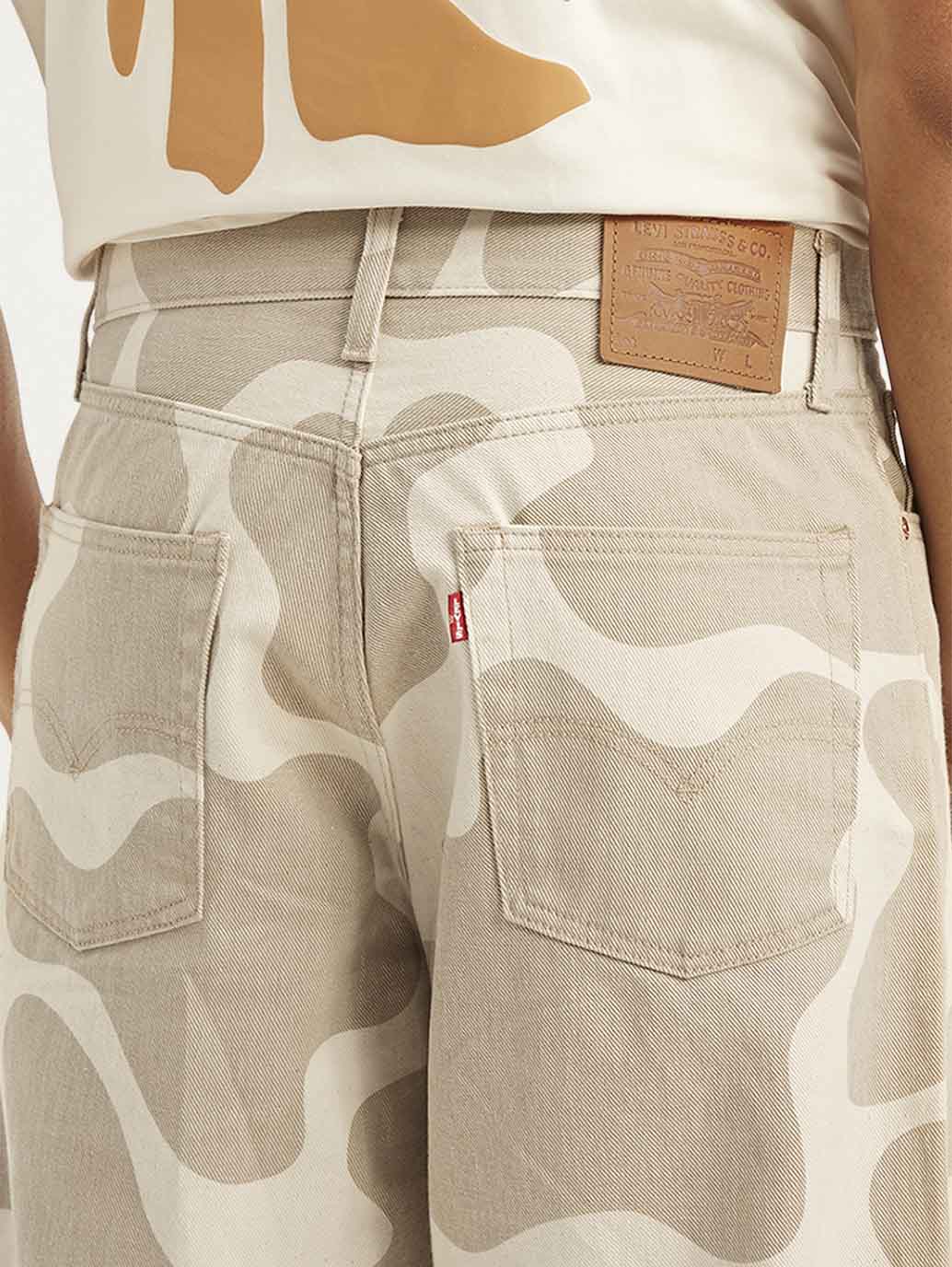 Men's 578 Beige Loose Fit Mid Rise Jeans - Image 7