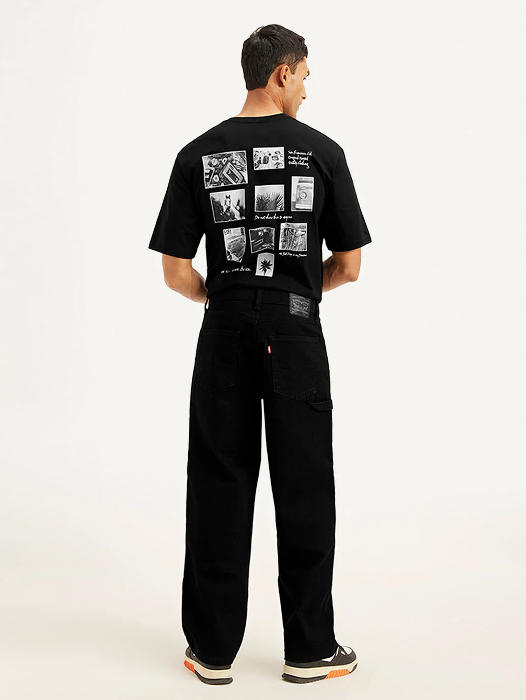 Men's 578 Black Loose Fit Mid Rise Jeans - Image 6
