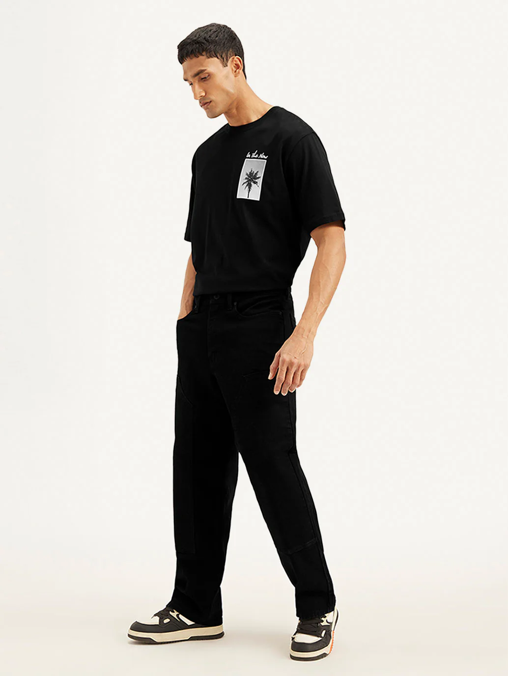 Men's 578 Black Loose Fit Mid Rise Jeans - Image 8