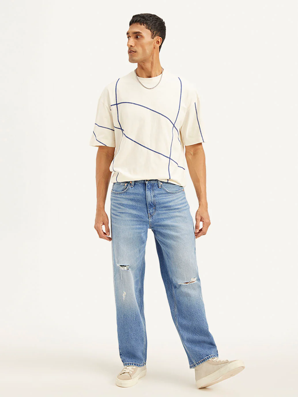 Men's 578 Blue Loose Fit Mid Rise Jeans - Image 5
