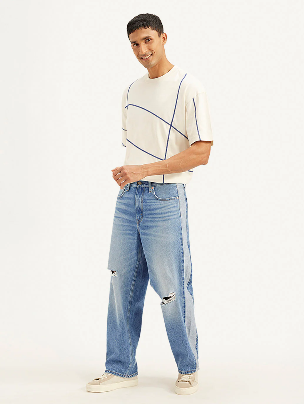 Men's 578 Blue Loose Fit Mid Rise Jeans - Image 9