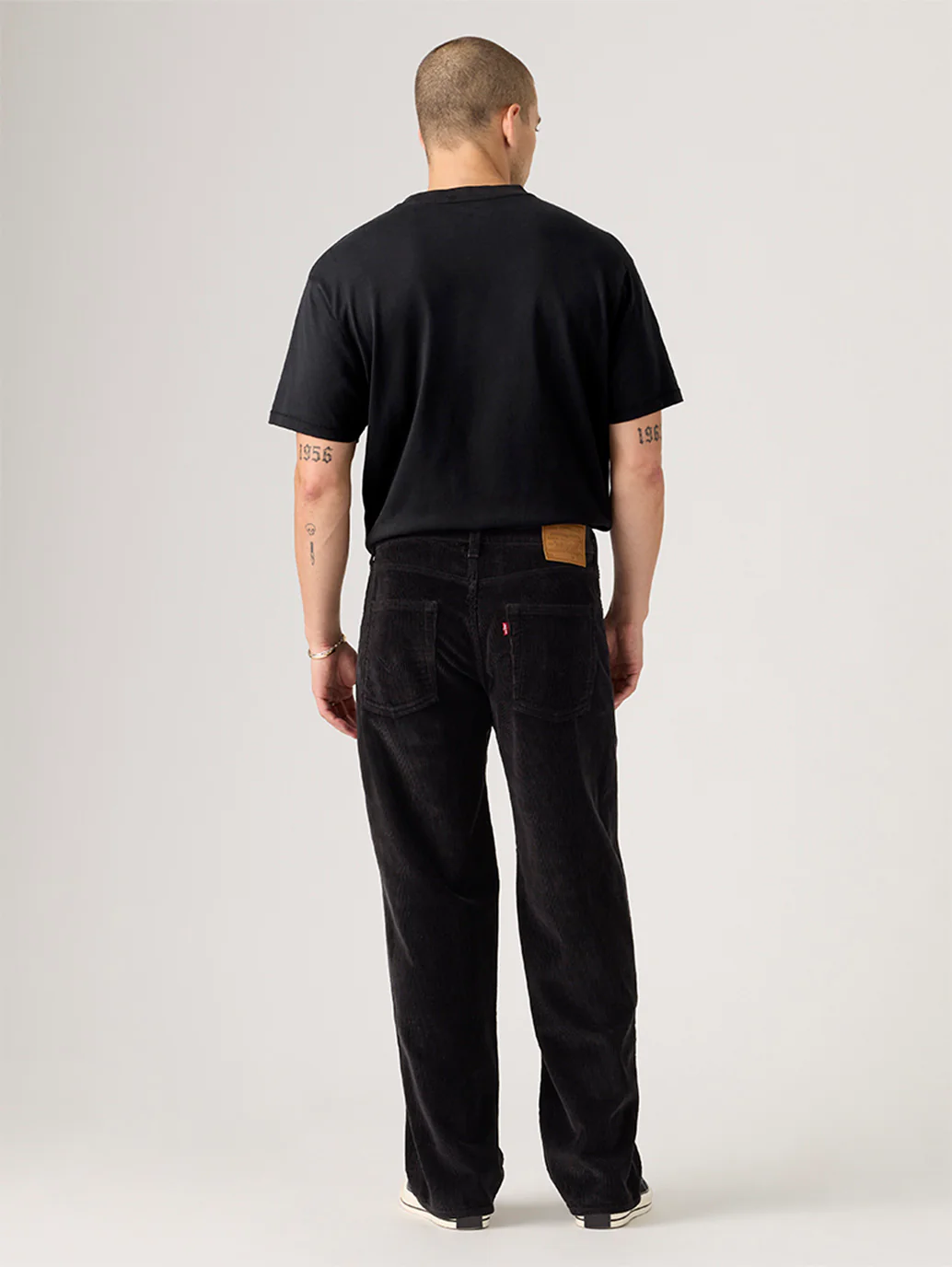 Men's 578 Black Loose Fit Mid Rise Corduroy Jeans - Image 3