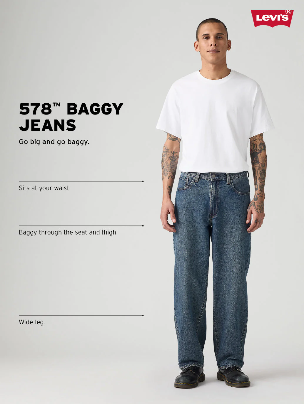 Men's 578 Dark Indigo Loose Fit Mid Rise Jeans - Image 4