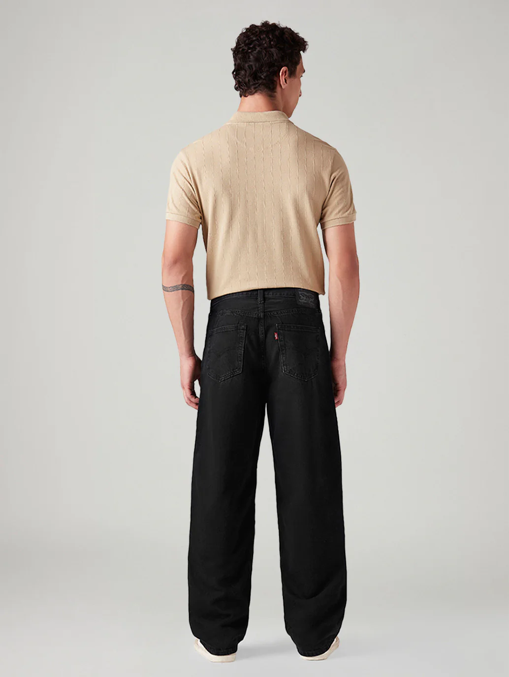 Men's 578 Black Baggy Fit Mid Rise Jeans - Image 4