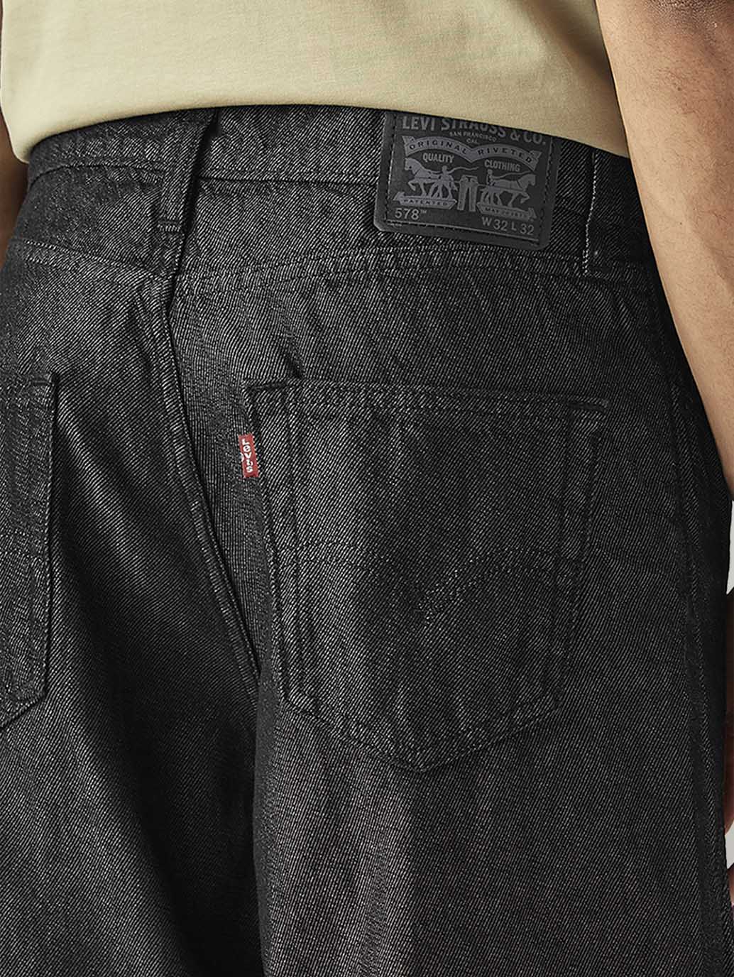 Men's 578 Black Baggy Fit Mid Rise Jeans - Image 4