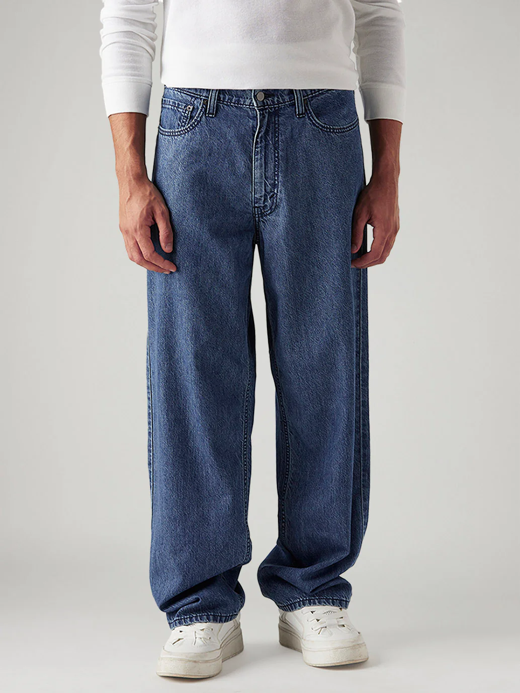 Men's 578 Blue Baggy Fit Low Rise Jeans - Image 2