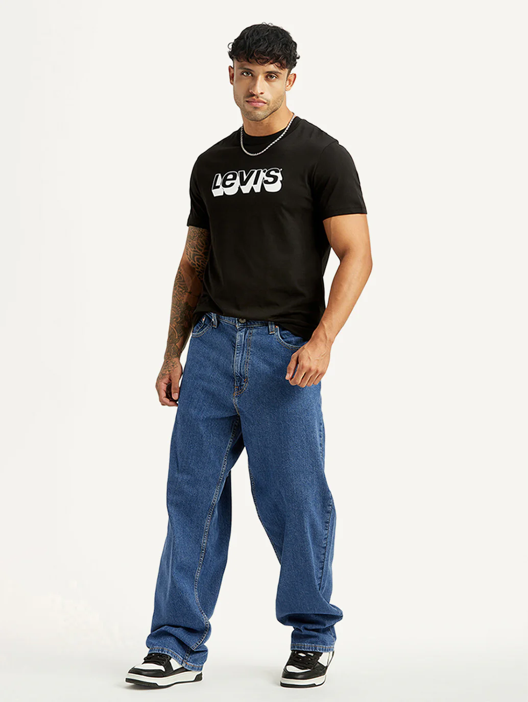 Men's 578 Blue Baggy Fit Mid Rise Jeans - Image 7