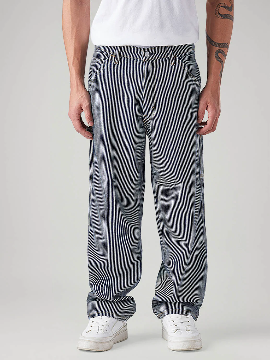 Men's 578 Blue Baggy Fit Mid Rise Jeans - Image 3