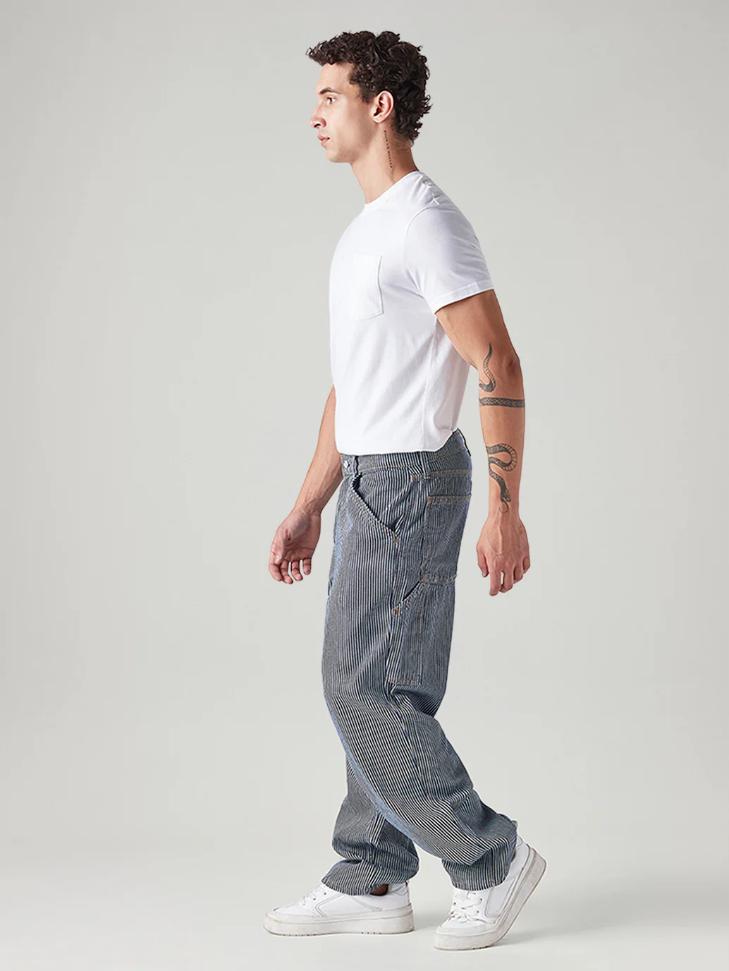 Men's 578 Blue Baggy Fit Mid Rise Jeans - Image 6