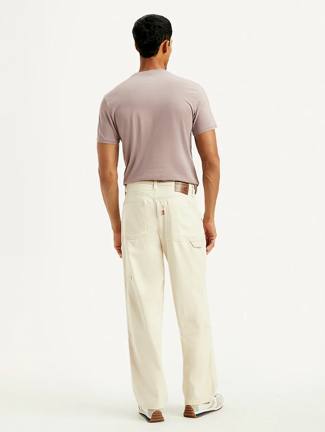 Men's 578 Cream Baggy Fit Mid Rise Carpenter Jeans - Image 3